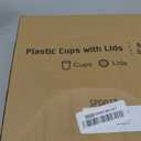 SHOPDAY Disposable Plastic Cups with Lids 8 oz Clear Plastic Cups 50 Pack, Cold Drink Containers Party Cups for Beverage Coffee Soda Juice Smoothie