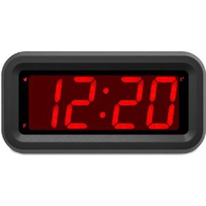 Digital Alarm Clock Battery Operated Only, LED Large Display, 2-Level Brightness Dimmer, 4 AA Batteries Keep Clock on for More Than 12 Months, for Kids/Teens/Bedroom/Bedside