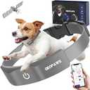 GPS Electric Dog Fence with Free App, Wireless Fence System with Training Collar, Adjustable of Dogs Portable Fence for Outdoor Use, Rechargeable Waterproof Flexiable Collar, (Grey)