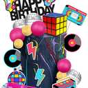 20 PCS 80s 90s Cake Toppers Retro Hip Hop Cake Decorations for Born in the 80's 90s Decade Throwback Decorations Supplies (style 1)