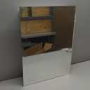 Bathroom Medicine Cabinet with Beveled Edge Mirrored Door 16 x 22 inch, Recessed or Surface Mount, with Adjustable Glass Shelves (Matt White)