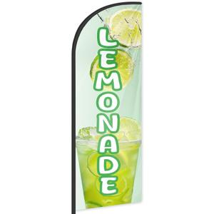 Lemonade Feather Flag for Business Advertising 6 FT Swooper Flag for Storefronts Retailers Shops Food Trucks Events and Fairs (Flagpole Not Included)