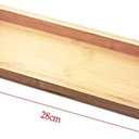 lacitycover Natural Wood Tray, Slip-Resistant Wooden Bathroom Tray & Kitchen Decor Wood Holder Organizer