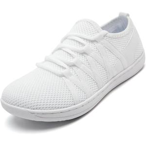 Barefoot Shoes for Womens Minimalist Fashion Sneaker Lightweight Wide Toe Box Zero-Drop Sole Tennis Walking Running Wokout Hike Shoes (6.5, White)