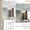 3-Layer White Metal Shade Pendant Light, Mid Century Adjustable Hanging Light with Wood Gold Canopy, E26 Ceiling Pendant Lamp for Kitchen Table Over Sink Bedroom, 13.8 Inch
