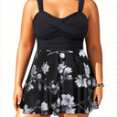 Aqua Eve Plus Size Two Piece Swimsuits for Women Tankini Bathing Suits Flowy Swim Dress with Shorts, size 16 plus