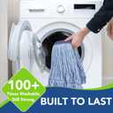 6 Pack Commercial Mop Head Replacement Heavy Duty Mop Head for General and Floor Cleaning | Industrial Wet Mops | Washable Refill, Reusable, Looped End Mopheads | Hardwood, Concrete