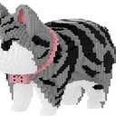 British Shorthair Building Blocks (10500 PCS) | British Shorthair Display Model | Micro 3D Animal Building Blocks | Playful Design for Adults & Kids | Idea for Home & Office Decor (Large, Black and White)