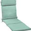 Arden Outdoor Chaise Cushion, 21 in x 72 in, Weather-Proof, Rain-Proof, Fade Resistant Patio Cushion for Chaise Lounger Aqua Leala