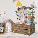 Wooden Baby Shower Crate Closet, Baby Basket with Handle, Personalized Baby Gifts Basket, Storage Basket, Newborn Boy Girl Welcome Gift for New Mom Parents
