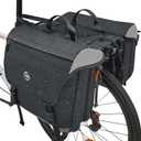 WOTOW Panniers Bike Bags Waterproof - Rear Bike Rack Bag Expandable to 35L, Double Pannier Bicycle Saddle Bag Trunk with Handles, E-bike Accessories for Adult Cycling Travel Cargo Storage (25L-35L) (Black)