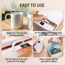 HTVRONT Auto Tumbler Heat Press Machine - Mug Heat Press Heat Up Fast & Even, Professional Tumbler Press High-Security for 2.9"-3.2" Sublimation Tumblers, Cups, Glasses and Mugs, White