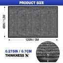 ToLanbbt Commercial Floor Mat 4' x 10' Front Door Mat Extra Large, Industrial Hallway Runner Rug Heavy Duty Outdoor Indoor Utility Mat Low Profile Entryway Carpet Non Slip Backing for Home Office