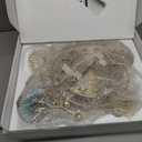 Wall Clocks for Living Room Decor,Large Wall Clock,3D Creative Metal Ginkgo Leaf Design,with Silent Movement Wall Clocks for Home Wall Decor Clock33"x18" (Blue)