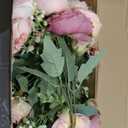 Geosar 16 Bundles Artificial Peonies Flowers Fake Silk Peony Bouquet Faux Peonies Flowers Bulk for Decoration Vase Floral Arrangements Wedding Party Table (Pink Lavender)