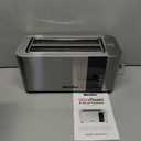 Mueller UltraToast Full Stainless Steel Toaster 4 Slice, Long Extra-Wide Slots for Bagels and Waffles, 6 Browning Levels, LED Display, Cancel/Defrost/Reheat Functions & Removable Tray, Kitchen Gadgets