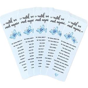 Butterfly Bookmarks with Sympathy Poem - Funeral Favors for Guests - Bulk Set of 20 - Hand Out at Celebration of Life, Memorial