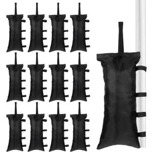 12 Pack Canopy Weight SandBags, 264 LBS Black Extra Large Heavy Duty Canopy Weights Sand Bags for Instant Outdoor Sun Shelter Patio Umbrella, No Sand