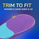 Dr. Scholl's Walk Longer Insoles - Comfortable Plush Foam Cushioning Inserts for Walking, Hiking, and Standing on Feet All-Day with Arch Support - Walk 50% Longer Without Muscle Fatigue