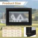 Vinyl Basement Hopper Window, Bathroom Window 32" x 24" Black