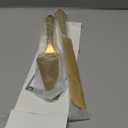 Cake Cutting Set for Wedding, Elegant Cake Knife and Server Set with Thickened Stainless Steel Rounded Edges, Cake Cutter Pie Spatula for Birthday Anniversary Christmas, 2 Pcs, Gold (13.0 Inch)