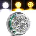 Partsam 1PC Dual Revolution 17 Led Watermelon Light for Semi Truck, Amber Turn Signal and Marker to White Auxiliary Light, Under glow Lights Compatible with Freightliner Kenworth Peterbilt