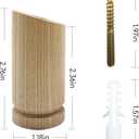 Wood Wall Hook, 6 Pack Natural Thick & Sturdy Wooden Coat Hooks Wall Mounted, for Hanging Towels Coats Plants, Entryway Hat Hanger (Ash Wood)