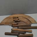 18" Brown 3 Tier Wooden Semicircle Cupcake Dessert Stands | Wooden Cup Cake Stand for Birthday Wedding Party Events Reception Catering Decorations Supplies