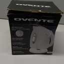 OVENTE Electric Kettle, 1.7L Fast Boiling Water Heater for Coffee or Tea, BPA Free with Water Level Gauge, Auto Shut-Off, Boil-Dry Protection, Indicator Light and Removable Filter, White KP72W