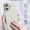 OuXul Designed for iPhone 16 Case,Shockproof Liquid Silicone Protective Phone Case with Soft Anti-Scratch Microfiber Lining Ultra Slim Drop Protection Phone Cover 6.1 inc (Stone)