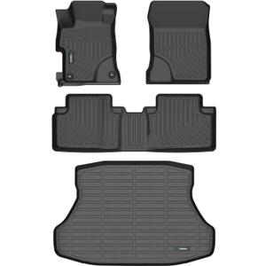 ANBINGOCar Floor Mats & Cargo Liner Fit for Honda Civic 2012-2015(Not Coupe) All Weather Floor Mats Set Custom for Honda Civic Full Set Floor Liners for Civic Accessories Black
