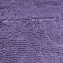 LOCHAS Luxury Bathroom Rug Shaggy Bath Mat 24 x 17 Inch, Washable Non Slip Bath Rugs for Bathroom Shower, Soft Plush Chenille Absorbent Carpets Mats, Dark Purple