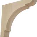 Ekena Millwork BKTW01X08X08OLRW Medium Olympic Wood Wood Brackets, 1 3/4"W x 8"D x 8"H , Rubberwood