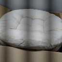 Meditation Floor Pillow Set of 2, Round Large Pillows Seating for Adults, Tufted Corduroy Cushion for Living Room Tatami, Beige 22 Inch