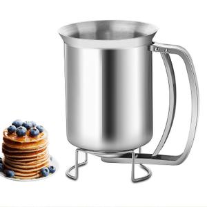 Stainless Steel Pancake Batter Dispenser - Perfect for Pancakes, Cupcakes, Muffins, and Waffles(800ml)