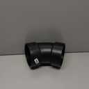 NIBCO Fig No U5806, 4 in. ABS DWV 45 Degree Elbow Hub, Solvent Weld