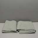 H.VERSAILTEX Linen Curtains with Valance 108 Inch Length for Living Room Boho Window Curtain, Drapes 2 Panels Set for Farmhouse Treatments Rod Pocket/Ring Top for Bedroom 52 x 108 Inch, Green Bay