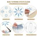20-Pack Peel and Stick Floor Tile, 7.9x7.9 Vinyl Flooring for Bathroom Kitchen, Waterproof Non-Slip Durable Self-Adhesive Easy DIY Removable No Residue Blue White