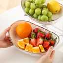 White Fruit Bowl with Gold Metal Stand, 3 Tier Modern Ceramic Fruit Bowl Fruit Rack for Kitchen Counter, Tiered Fruit Basket for Snacks Bread Candy Storage (White,3 Tier)