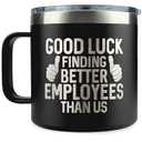 KATLADIZ Boss Leaving Gifts - Farewell, Going Away Gift for Coworker - New Job, Goodbye, Good Luck Gifts for Colleagues - Boss Day Gift for Women, Men - 14 Oz Coffee Mug
