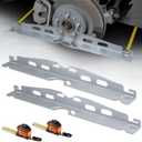 2-Pack Wheel Alignment Plates Tool Kit with Measuring Tapes, Car Toe Plates Wheel Alignment Tool for Car Truck SUV, Sliver (Silver)