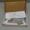 HILLMASTER Sliding Glass Door Handle with Mortise Lock and Key Cylinder,Patio Door Lock with Key Replacement Patio Door Handle Set Sliding Door Lock Fits 3-15/16" Screw Hole Spacing,Reversible Design (White)