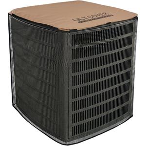 ULTCOVER 2 in 1 Full Mesh with Waterproof Fabric Top Air Conditioner Defender Cover 34W x 34D x 32H inch for Outside AC Units All Seasons Use