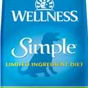 Wellness Simple Limited Ingredient Diet Adult Dry Dog Food, Wholesome Grain Kibble, Sensitive Stomach, Skin & Coat Support, Natural, Chicken Free, Lamb and Oatmeal Recipe, 26 lb Bag (EXP 09/08/26)