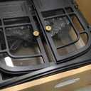 Sweetcrispy Freestanding Electric Fireplace Heater, 26Two Door Fireplace with 3D Flame Effect, Overheating Safe Design, Energy Saving Space Heater with 12H Timer&Remote for Living Room, Bedroom,Black