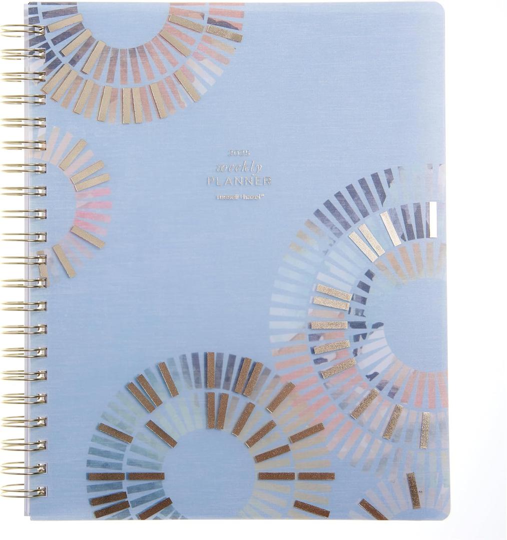 russell+hazel 2025 Spiral Burst Weekly Planner, 12 Month Calendar (January 2025  December 2025), 9.125" x 11.25 (100613) (Large)