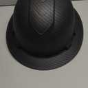 Pyramex Ridgeline Full Brim Hard Hat 4 Point Ratchet Vented Matte Black Graphite Pattern