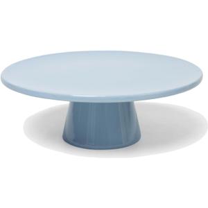 The Cake Stand  10 Inch Gloss Ceramic Pedestal Cake Stand, Modern Footed Dessert Stand for Cakes, Cupcakes, Cookies & More (Periwinkle)
