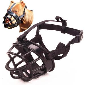 Basket Dog Muzzles-Soft Adjustable Breathable Mask Anti Biting Chewing Barking Training Dog Muzzle for Small Medium Large Dogs (Black, 4: Snout 9-13")
