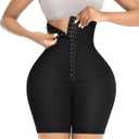 FeelinGirl Shapewear for Women Tummy Control High Waist Body Shaper Shorts Waist Trainer Girdle Thigh Slimming Panties (Medium, Black)